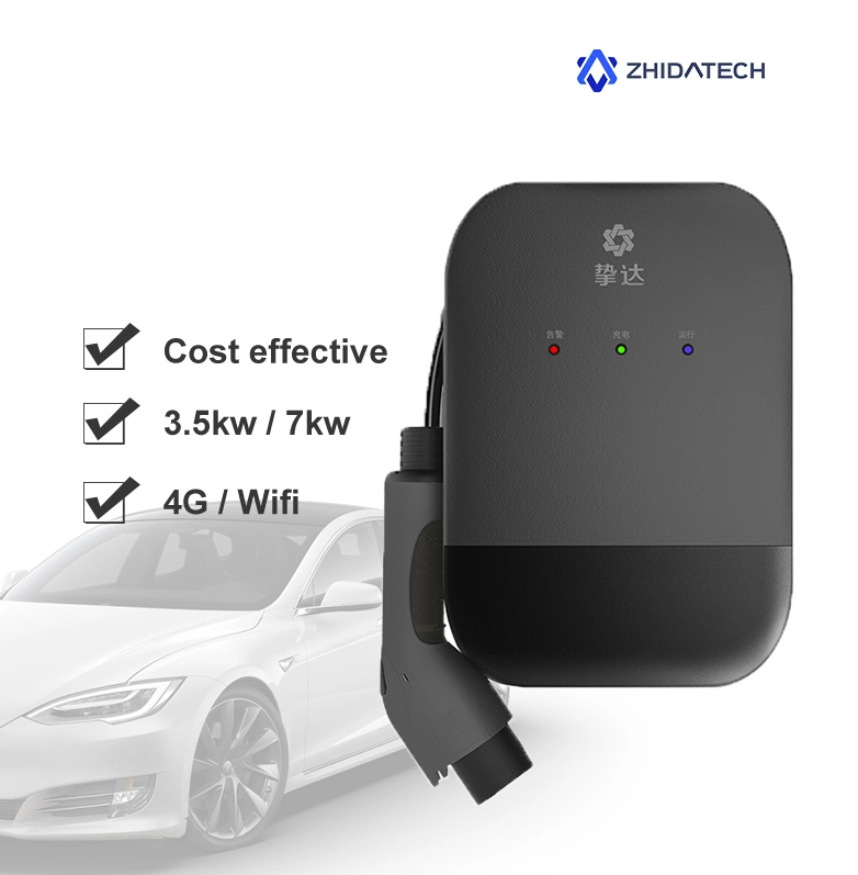 Zhida 7kw Electric Car OEM AC Charger GB/T 4G Bluetooth IP55