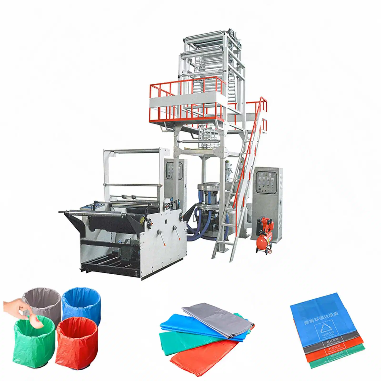 ABA PE Courier Bag Film Garbage Bag Film Blowing Machine