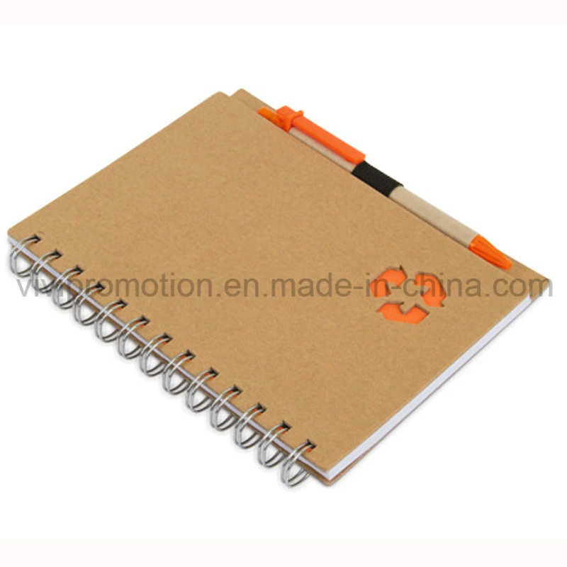 Recycled Paper Notebook with Paper Ball Pen for Promotion (SNB108A)