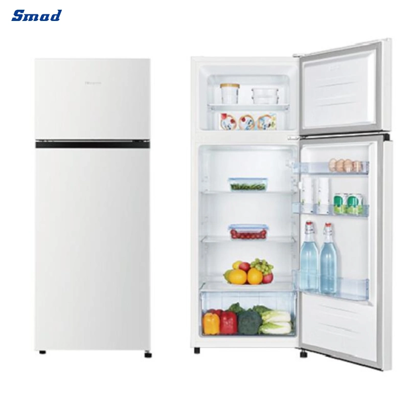 SMAD OEM Top Freezer Portable вертикально Оптовик Электрический Оптовик Малый компрессор Холодильник с двумя дверьми для дома