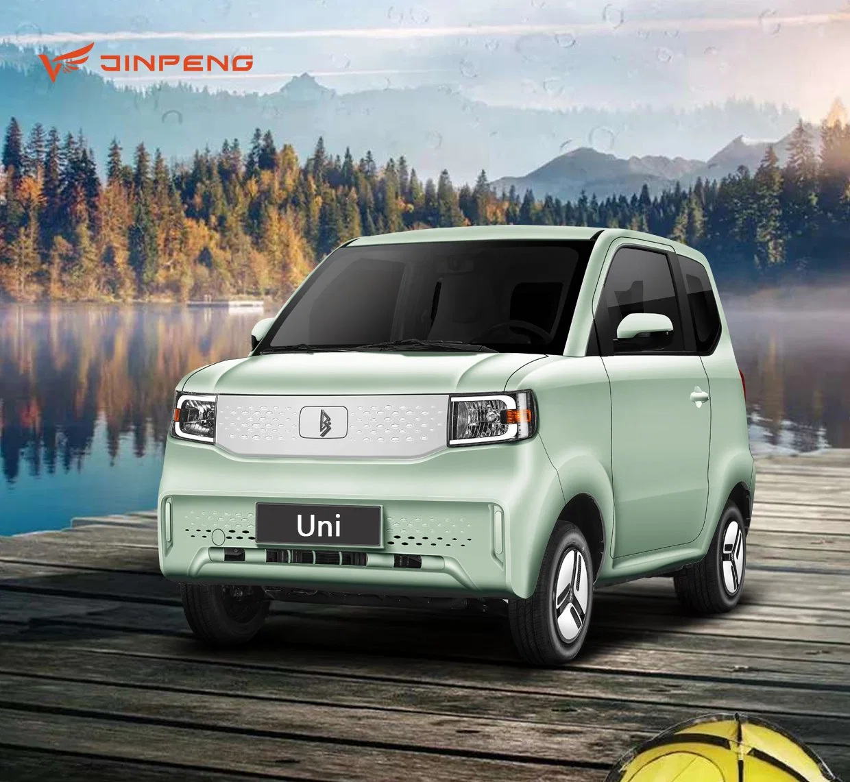 Jinpeng Uni 2023 New Electric Car High Speed 100km/H Lithium Battery Mini EV Factory Supply Manufacturer 4 Seats