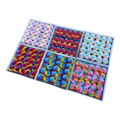 Flower Soap 30 PCS Bath Rose Soap Flower in Heart Shape Box