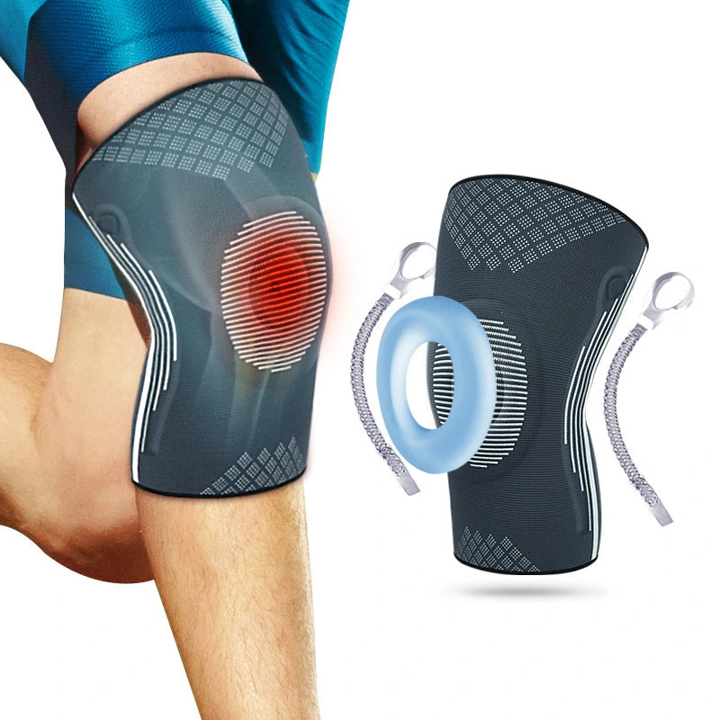 Amazon Hot Selling Running Cycling Fitness Silicone Spring Support Knee Pads