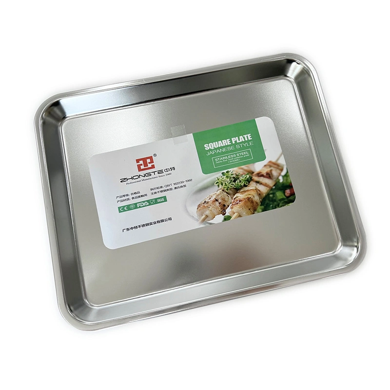 Stainless Steel Japanese Style Serving Metal Baking Tray