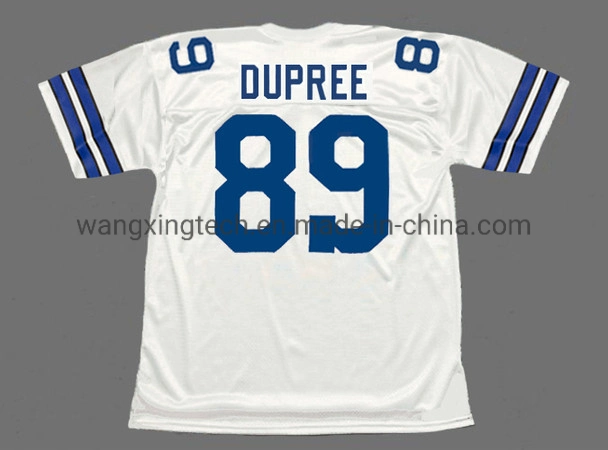 American Football Jersey Vintage #89 Billy Joe Dupree Dallas 1977 Retro Football Shirt White