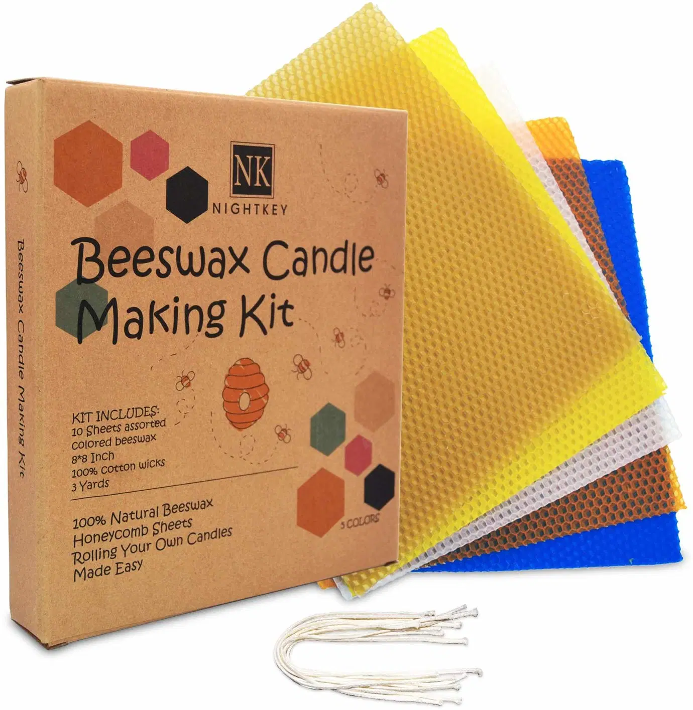 Colorful Beeswax Sheets for DIY Candles