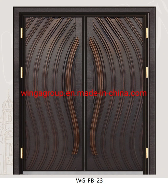 Luxurious Villa Bullet Proof Security Steel Copper Cast Board Door Wg-Fb-32