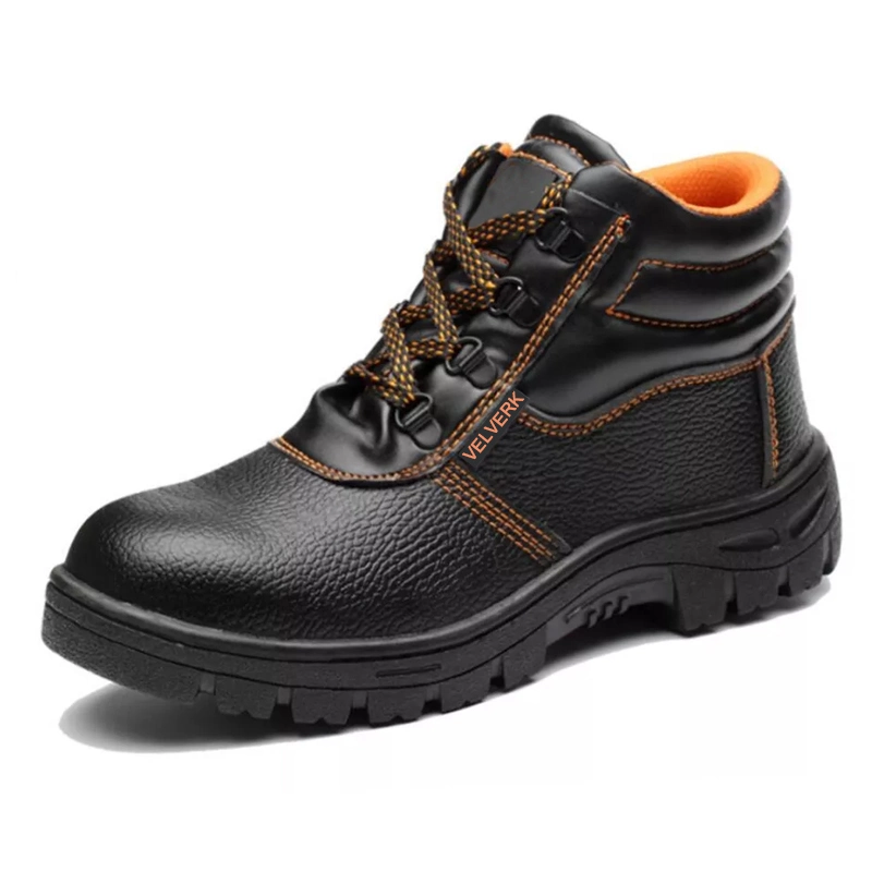 4 Dollars PPE de la construction de protection des hommes large Steel Toe Chaussures Chaussures de sécurité coupe du milieu de travail bon marché increvables bottes de travail industriels