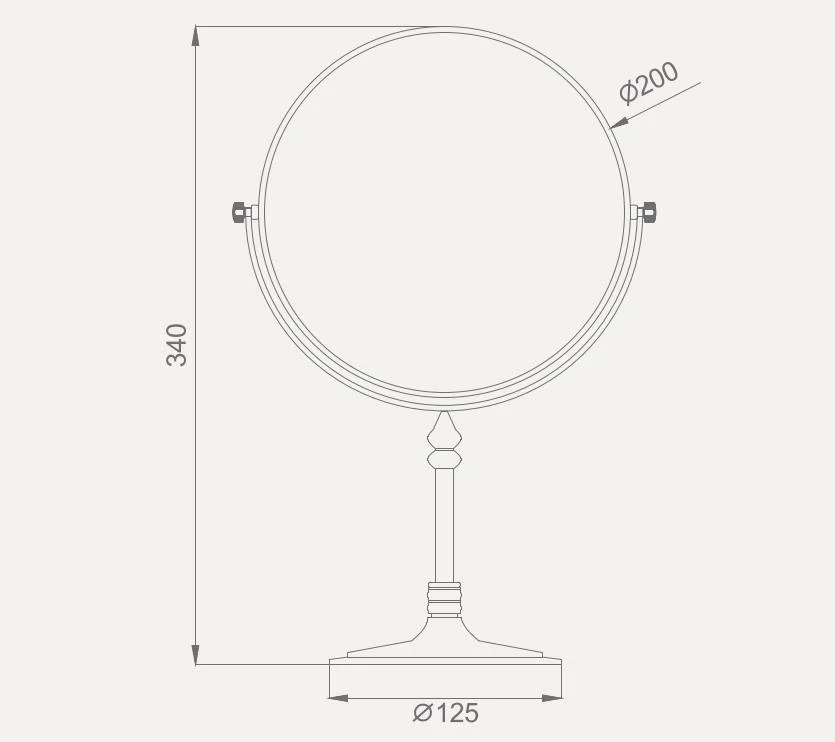 Double Side 3X Bathroom Round Makeup Mirror