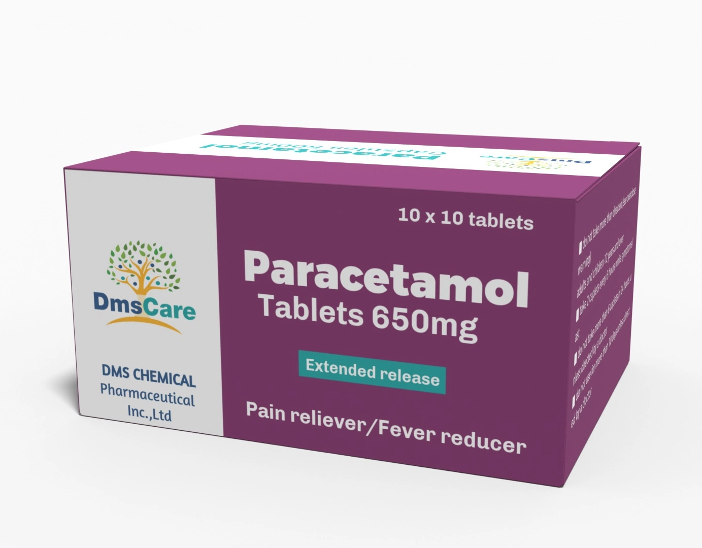 500mg tabletas de Paracetamol para el alivio del dolor