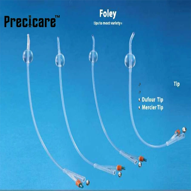 Silicione Foley Catheter Two Way Mercier Tip