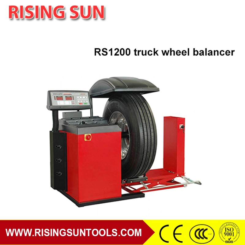 Semi-automatique de l'équilibrage dynamique des pneus de véhicule lourd machine