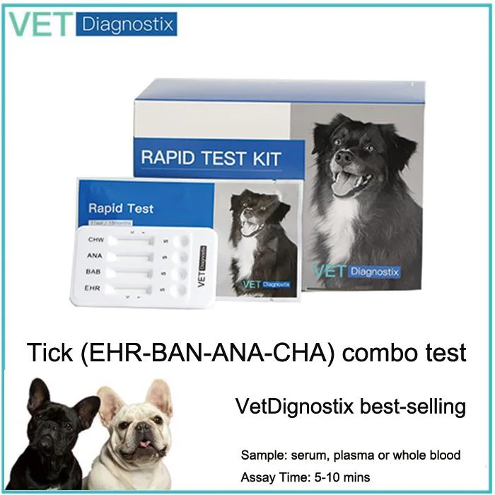Ehr-Bab-Ana-Chw Test Kit Canine Ehrlichia Babesia Anaplasma Heartworm Combo Rapid Test Kit