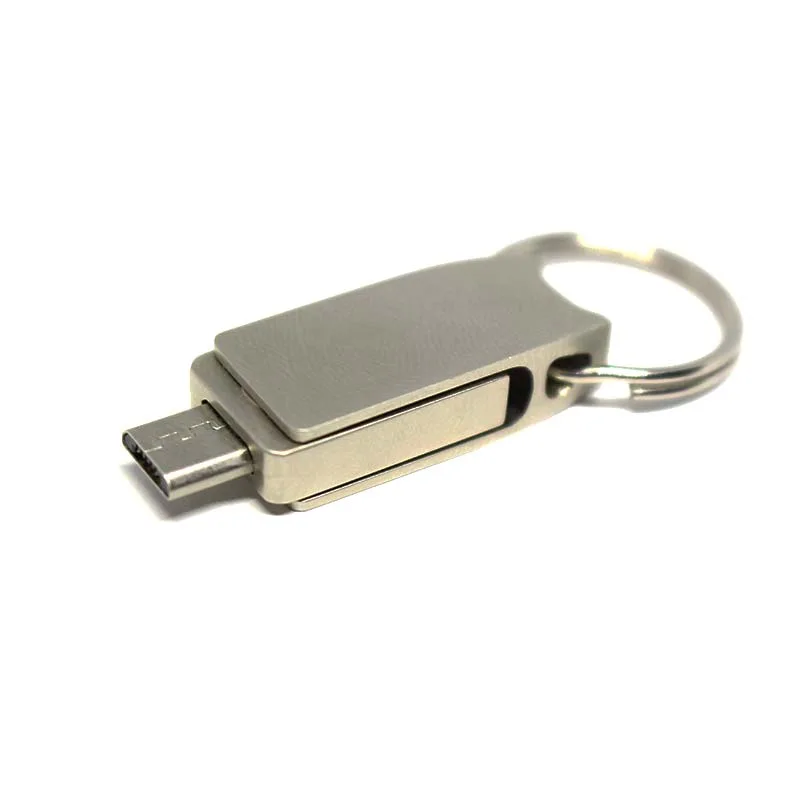 Swivel Metal OTG Key Chain USB Flash Drive 8GB 16GB 32GB USB Flash Disk