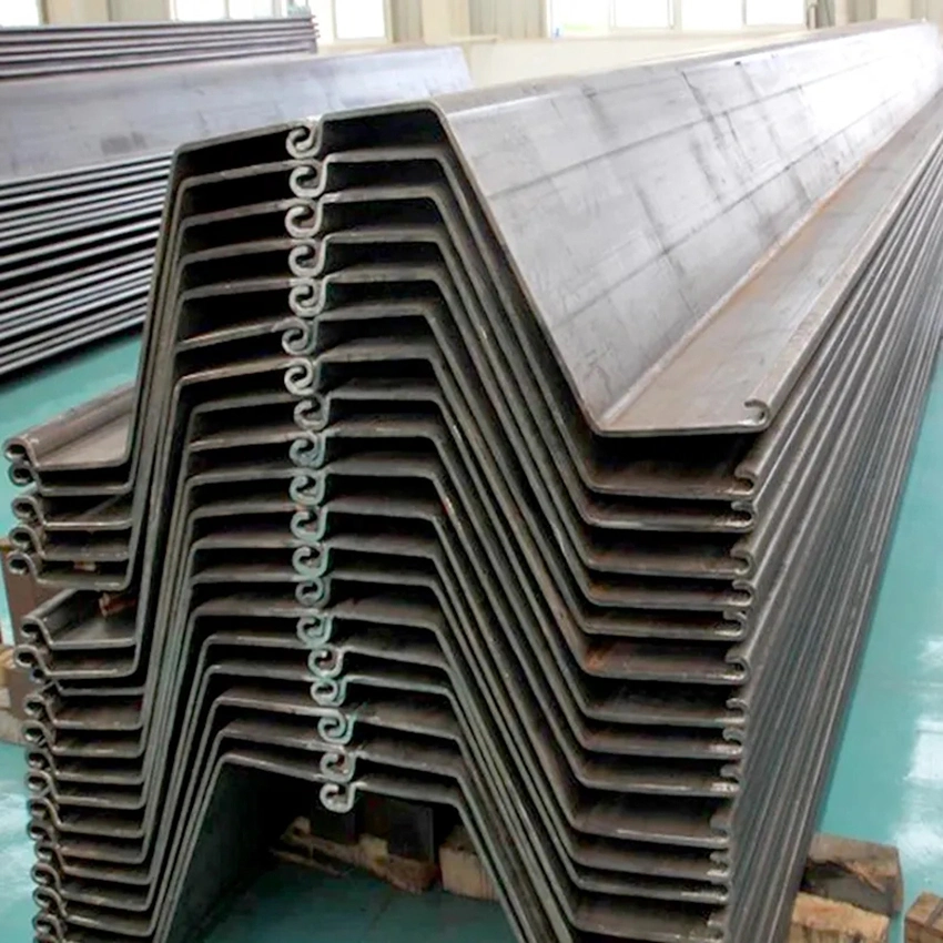 China Supplier Q235 Q355 9m 12m 15m 18m 24m DIN, JIS, AISI, ASTM, GB, BS Type II Type Iiii Z Type U Type Larsen Steel Sheet Pile /Piling for Flood Protector