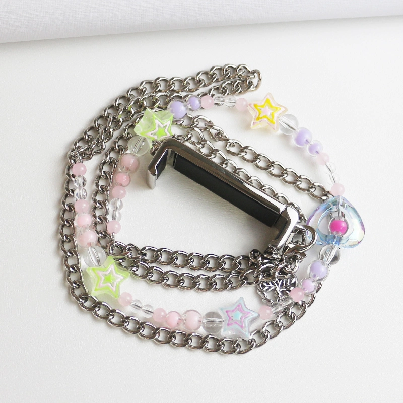 Star Ball Metal Chain Phone Clip Universal Heart Shape Pearl Messenger Strap Phone Case Accessories