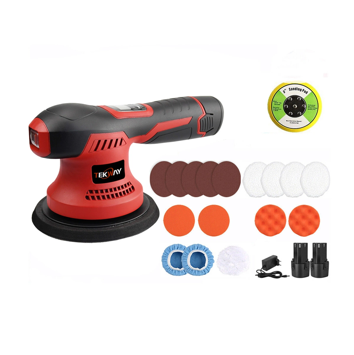 2023 Novo Produto Cordless Polidora menor ruído 2500~5000rpm encerar a máquina Portable 12V Bateria de Lítio Carro polidoras