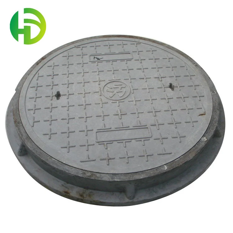 En124 B125 Circular Round Black 660mm Decorative Drain Cover SMC Manhole Cover Frame for Drainage Channels