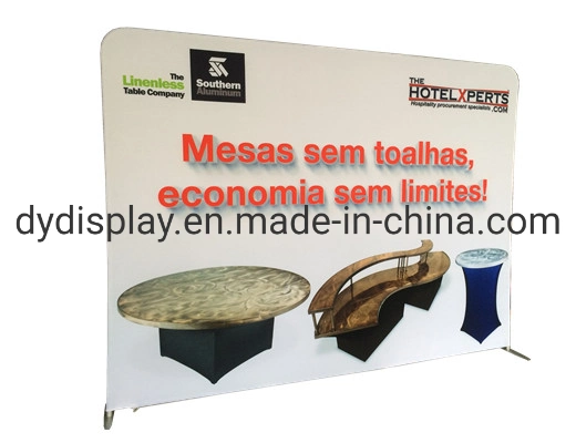 Straight Aluminum Advertising Display Rack Tension Fabric Banner Stand