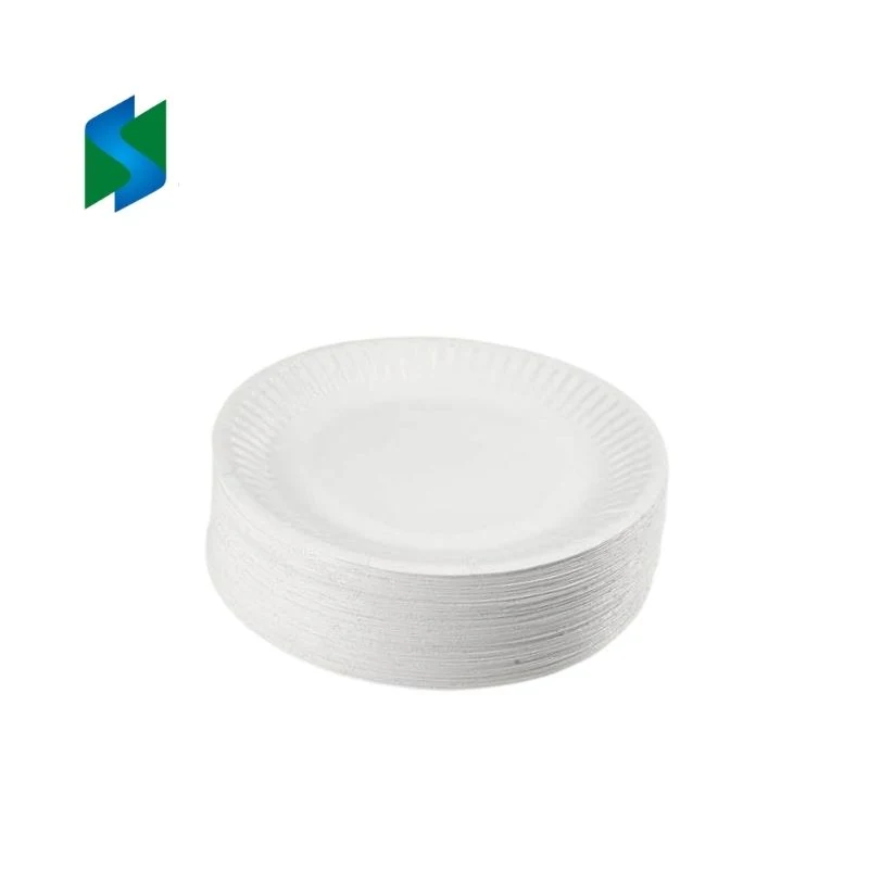 Factory Supply Disposable Blank Cardboard Paper Plates 9 Inch Plastic-Free Pure Color Paper Plates with Low MOQ