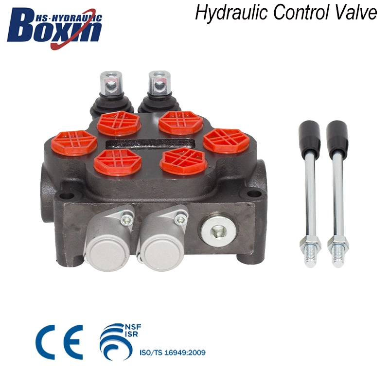 2 Spools Manual Operated Monoblock Hydraulic Control Directional Valve Zt-20 Valve