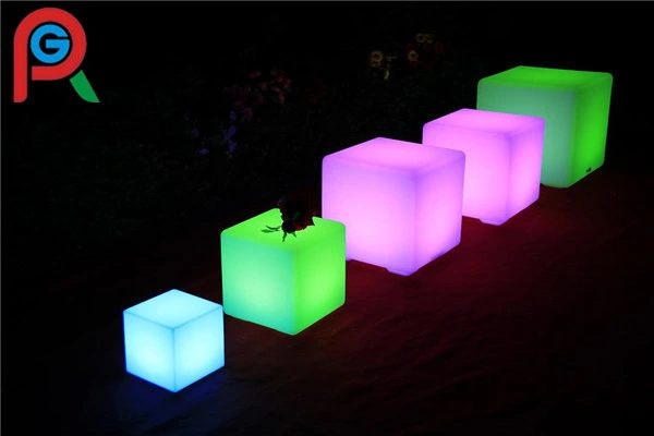 Outdoor Decorative Illuminated Color Light LED Cube Seat for Sales