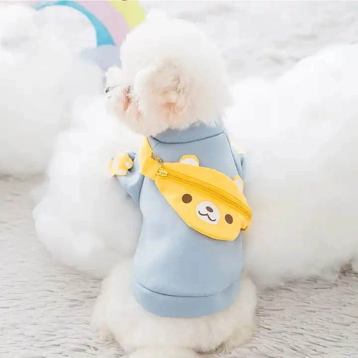 New Style Vest Designer Plain Puppy Clothes with Bag Accessories Funny Winter Pet Apparel