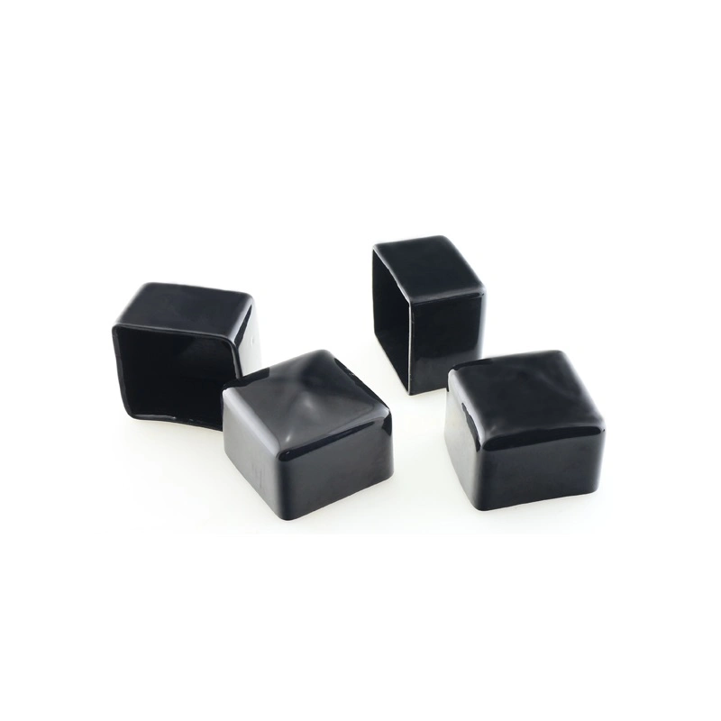 Customized Square Plastic Hole Plugs, Square Tubing Protective Cover, Black End Cap for Metal Tubing Chair Legs and Furniture