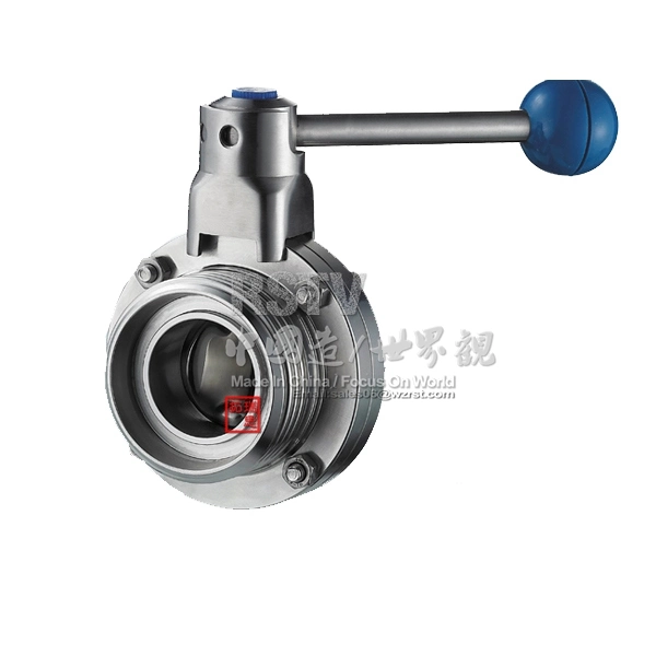 Stainless Steel Butt Welding Thread Manual Sanitary Butterfly Valve