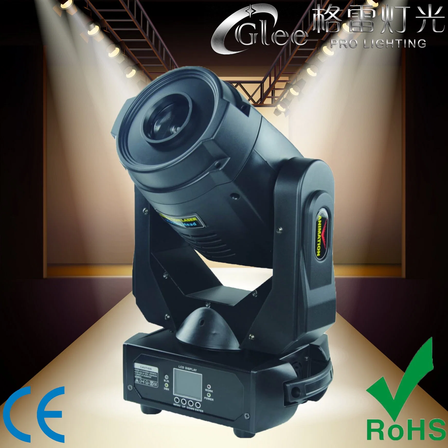 Professional 4W RGB Full Color Moving Head Laser Lighting