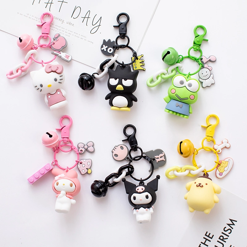 Cute Anime Kuromi Melody Hello Kitty Keychain