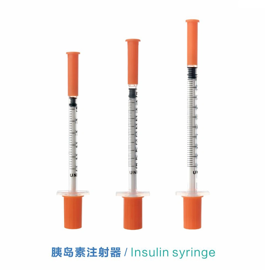 Manual Retractable Safety Hypodermic Insulin Injection Luer Slip Lock Syringe