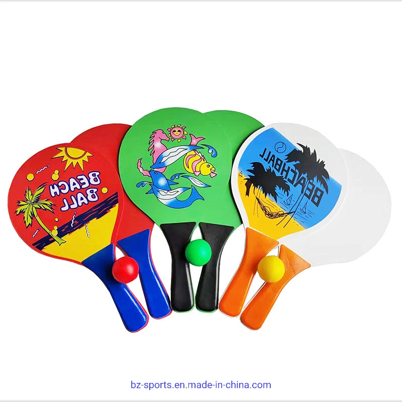 Wholesale/Supplier Cheap Price Good Quality Custom Logo Beach Paddle Ball Racket Set Wood Beach Paddle /Bat/Racket Set