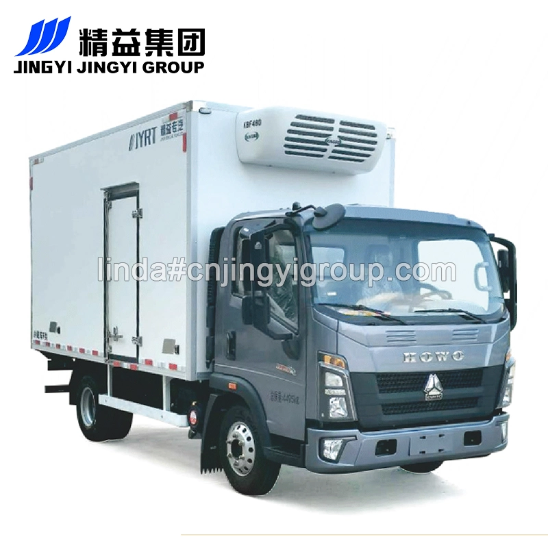 1-2 toneladas HOWO camión frigorífico de 1 tonelada de entrega de la carne Refridgirated Van