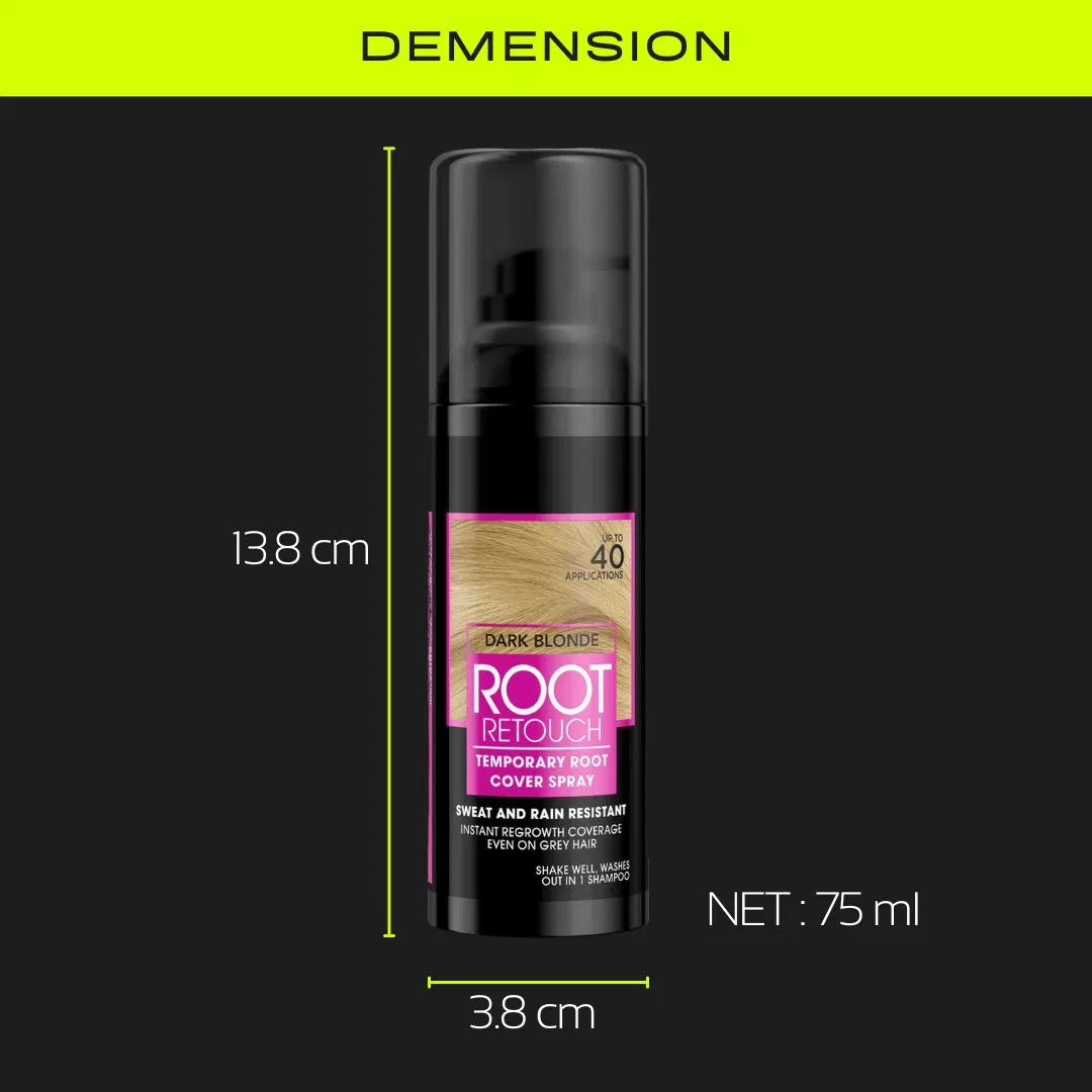 Hair Root Touch up Quick Drying Root Touch-up Formula Black Hair Color Spray