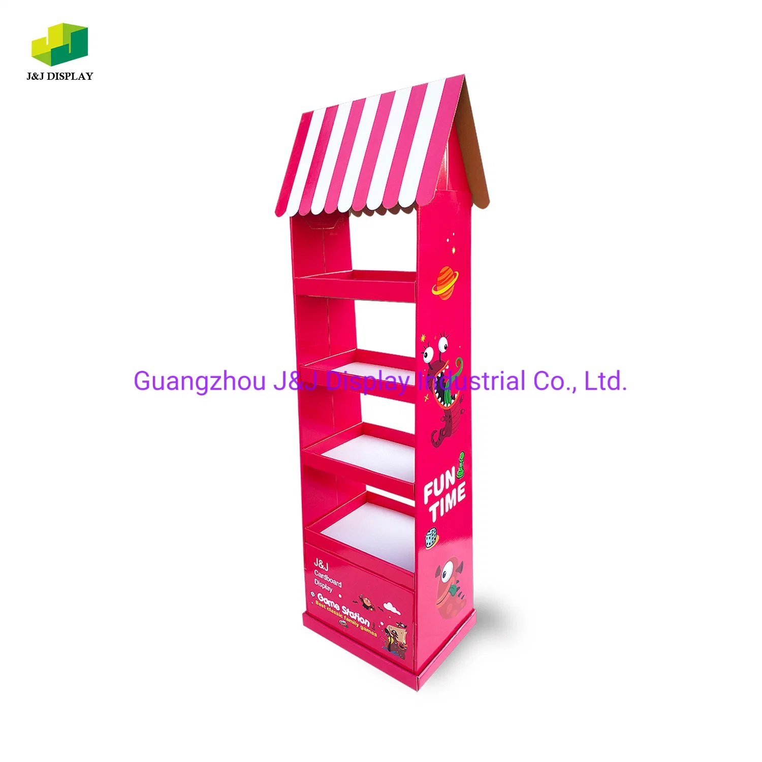 Customized Cardboard Corrugated Paper Promotion Retail Store Advertising Exhibition Pop Foldable Floor Display Stand for Double Mint