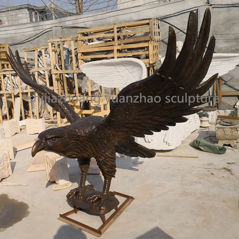 Garden Large Bronze Sculpture of Spreading Wings Eagle Statue