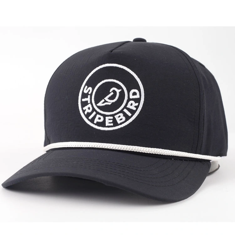 Cap Manufacturer Custom 5 Panel Curved Brim Structured Baseball Ball Cap with Embroidery Logo