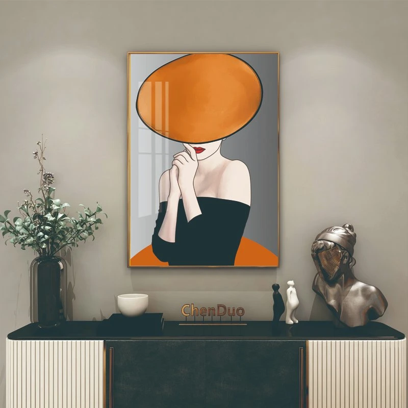 Framed Minimalist Line Wall Art Decor Decorative Abstract Woman's Body Shape Art Prints