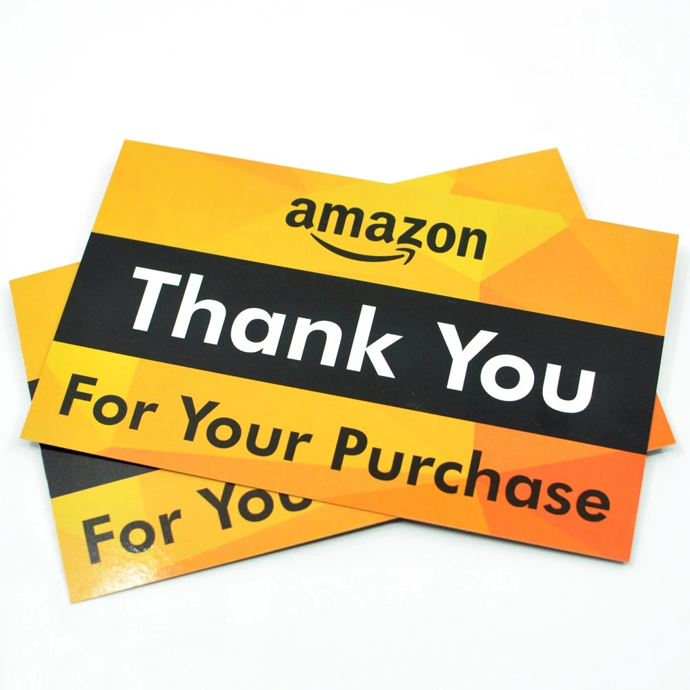 Recycled 400GSM Paper Business Custom Thank You Card with Your Own Design Printing