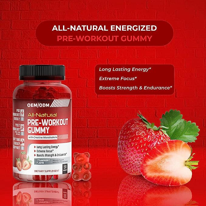 Wholesale/Supplier OEM Natural Energy Supplements Muscle Building Creatine Monohydrate Gummies