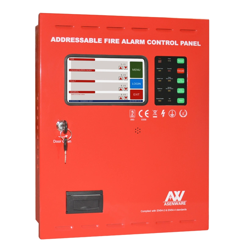 Asenware Color Display Addressable Fire Alarm Control System