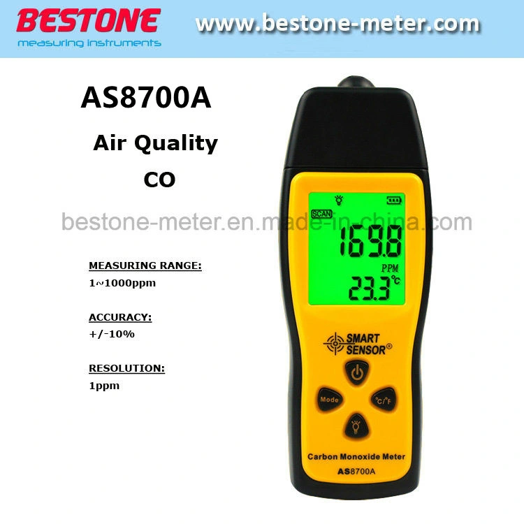 As8700A Carbon Monoxide Co Combustible Gas Detector 0-1000ppm