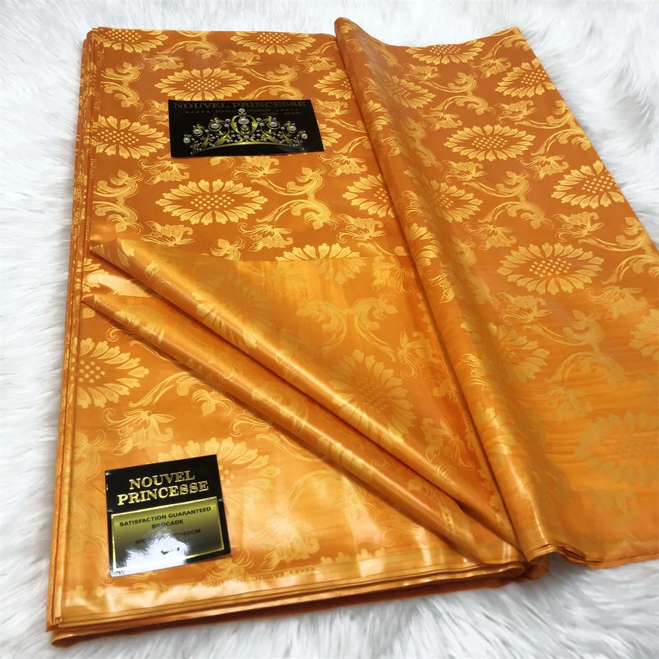 Customized Waterproof Pure Cotton Soft African Bazin Lace Fabric Nigerian Jacquard Guinea Brocade Perfume Bazin Riche Fabric