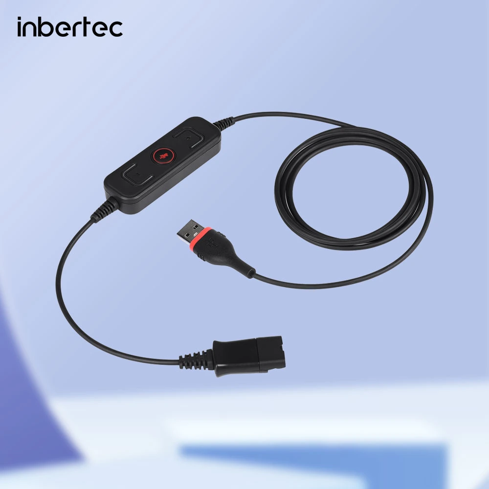 Call Center Qd to USB Cable with Inline Control