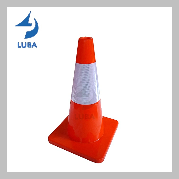 Orange Basis Reflektierende Soild PVC Road Cone für Sicherheit