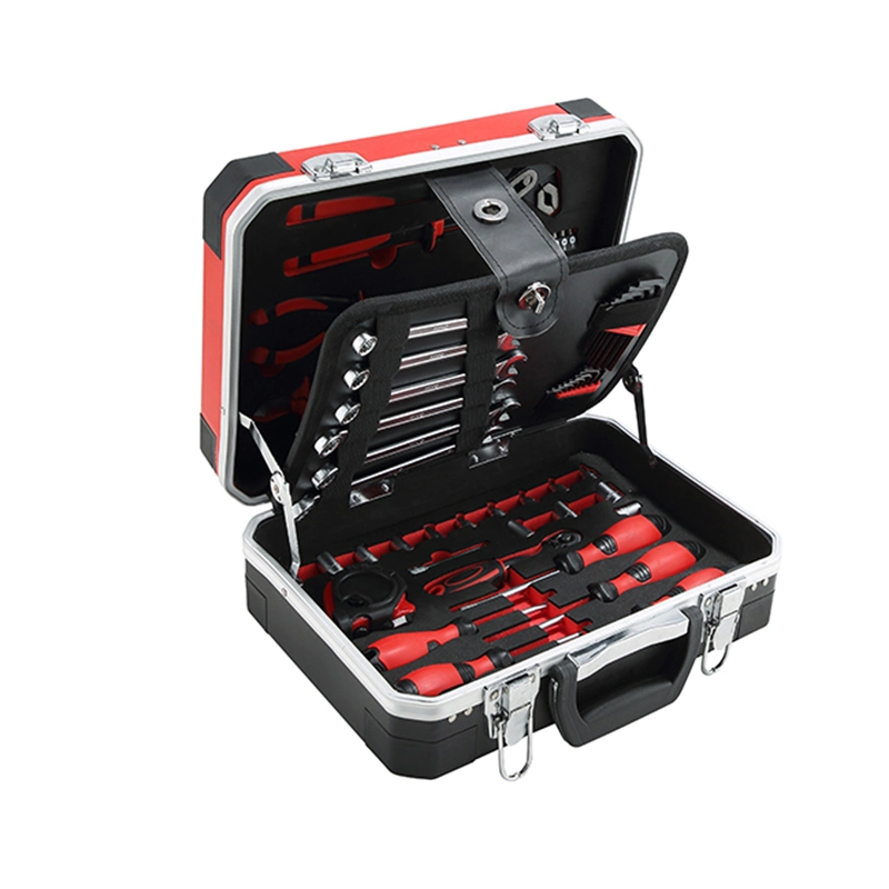 High quality/High cost performance  Multifunctional Tool Case Custom Foam Black and Red Plastic Suitcase Without Tools