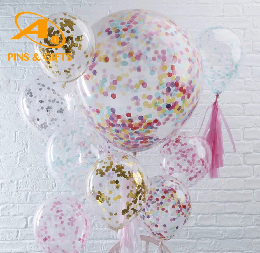 Mint or blanc du papier de soie métallique bol marbres mon petit cercle déchiquetés de vinyle Confetti bébé douche Décoration de mariage Fournitures partie Popper