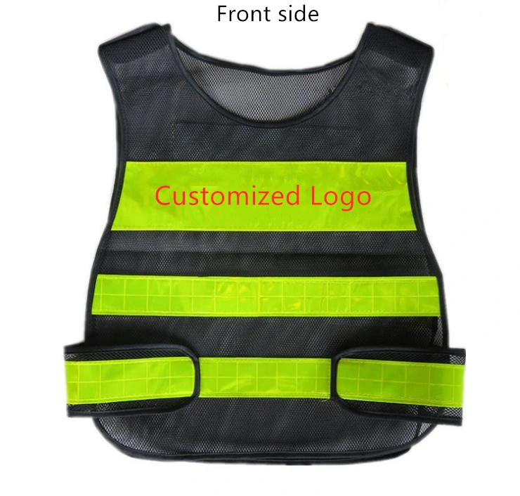 Chaqueta de seguridad de obras de construcción reflectantes chaleco fluorescente LED de malla de prendas de vestir