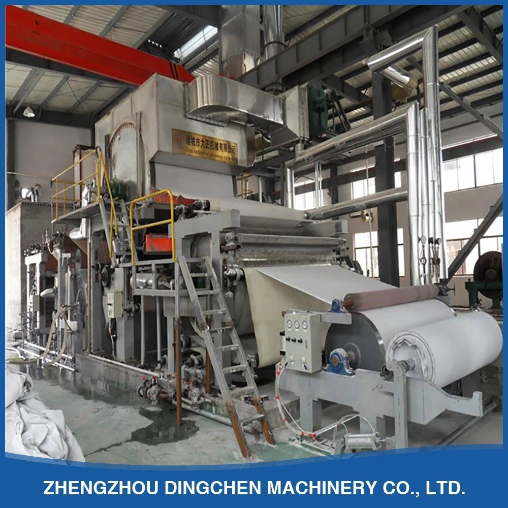 Nova Máquina de papel higiénico de design, Reciclagem de papel usado para a fábrica de bobinas grandes